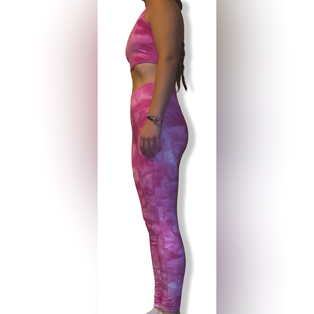 FREE PEOPLE MOVEMENT Womens Good Karma Tie-Dye Workout set